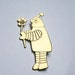 romantic robot with flower brooch