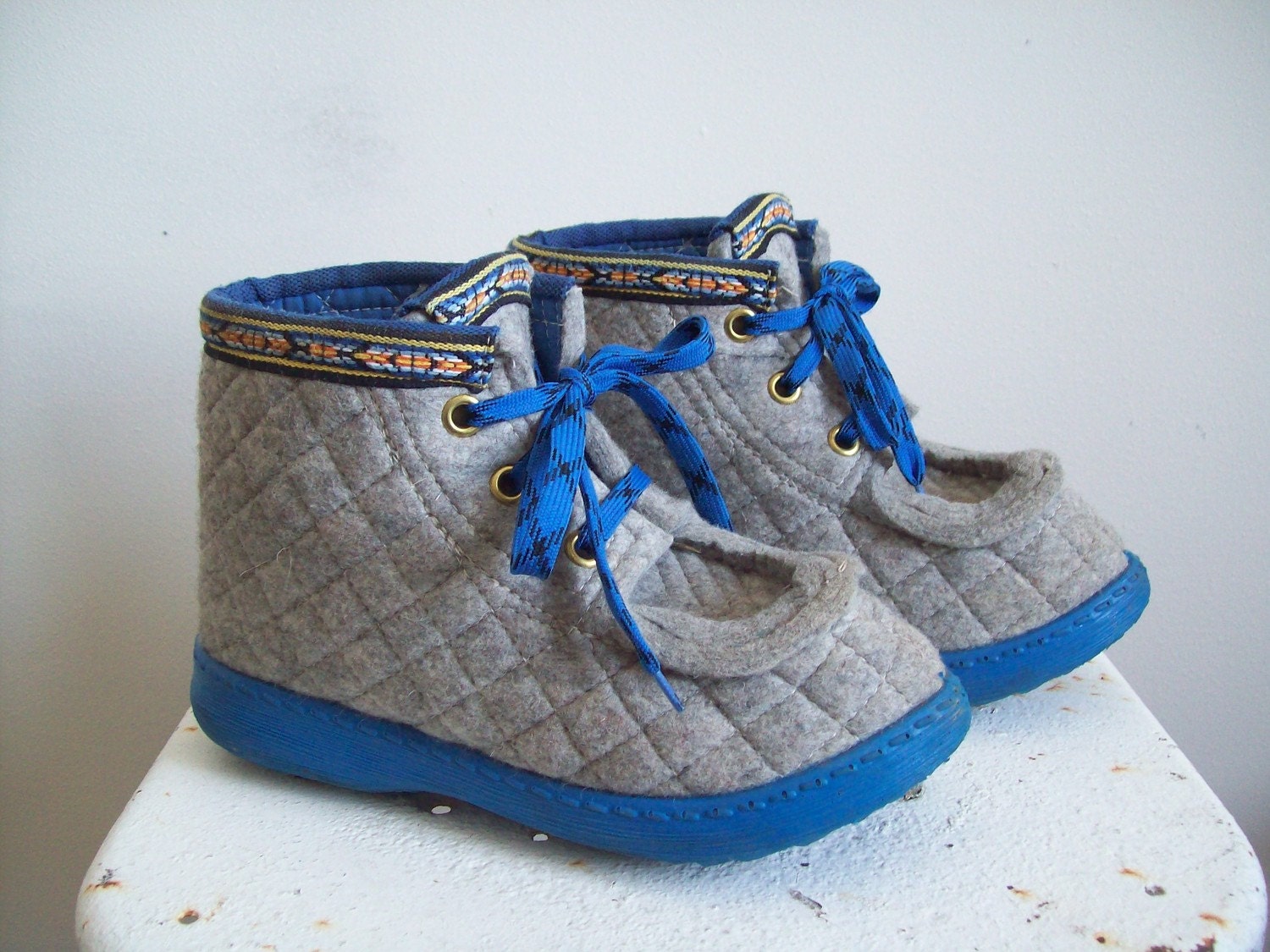 Vintage Nye Nesna Lobben Norwegian wool felted boots handmade