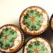 4 Cabinet Knobs/ Pulls ..set of Four Polymer Clay..Petals are VANILLA With just a touch of Blush