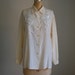 1980s EMBROIDERED ROSES beaded silk blouse