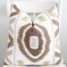 Decorative pillow cover - Throw pillow - Ikat pillow - 20x20 - Brown - Gray - Taupe - Thom Filicia - Ikat