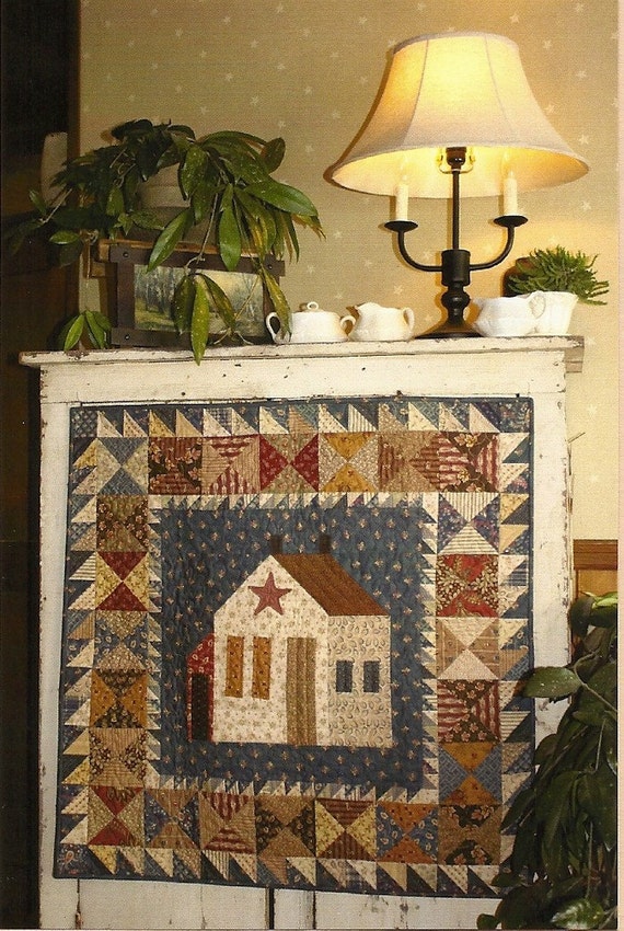 items-similar-to-primitive-folk-art-quilt-pattern-this-old-farmhouse-wall-quilt-on-etsy