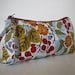 Pleated Wristlet Zipper Pouch / Bridesmaid Gift -- Multi Mod Floral