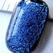Dichroic Fused Glass Cabochon Blue 25 X 15 mm Handmade