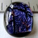 Dichroic Fused Glass Cabochon 22 X 18 mm Purple in Black