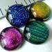 Dichroic Fused Glass Cabochons 16 mm Mix of 4