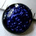 Dichroic Glass Cabochon 19 mm Dark Blue Sparkles