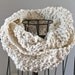Organic Cotton Hand Knit Skinny Infinity Scarf