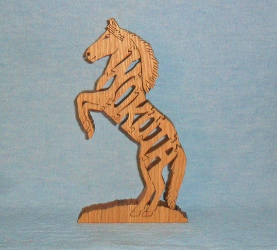 Nokota Horse Breed Scroll Saw Wooden Puzzle