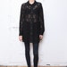 90s Black Oversized Lace Blouse