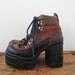 90s Chunky Platform Leather Hiking Boots 7 7.5