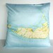 Decorative pillow / Cushion cover/ map cushion NANTUCKET map pillow organic cotton cushion