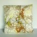 Cushion cover map pillow, City map, CANBERRA, Australia Organic cotton map cushion, 40cm cushion