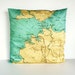 cushion cover, pillow DARWIN, Australia , map cushion, organic cotton, 16" pillow cover, 41cm