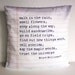 16x16 cushion decorative pillow POEM cushion, 40cm cushion cover Organic cotton,16inch cushion cover, 16x16 pillow, decorative pillow