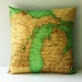 map pillow 16 inch cushion cover, map pillow, state map MICHIGAN vintage map cushions 16 inch pillow,40cm decorative cushion,