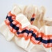 Wedding Garter - Navy, Coral and Ivory Bridal Garter - Clearance Sale