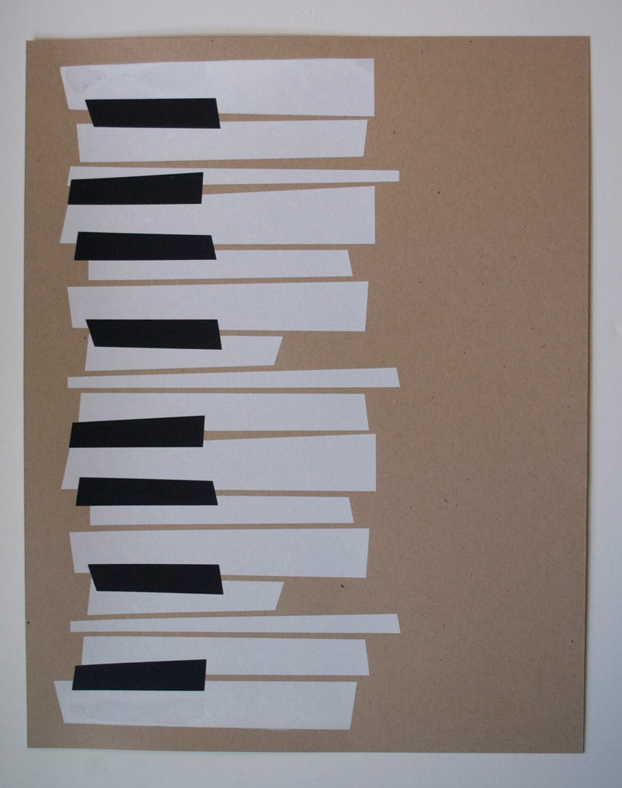 Abstract Piano Keys Silkscreen Print 11x14 Limited Edition