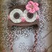 Brown And Pink Owl Hat Without Feather Poofs