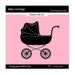 Baby Carriage - cute digital clip art - chic design element - baby buggy, modern, baby, shower, pram, stroller, baby stroller, black - Personal and Commercial Use Clip Art
