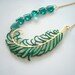 A giant green leaf statement necklace