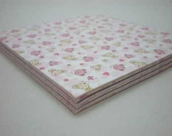 Teddy, Floral and everything nice Paper Pack for Japanese Origami Paper Crane Folding - 90 sheets - 7CM x 7CM (M)