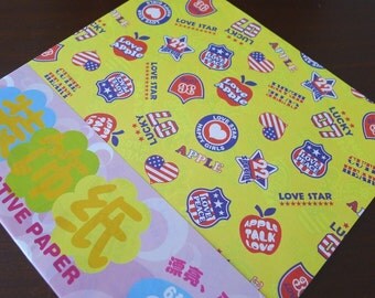 American Sweetheart Colorful Square Paper Pack for Japanese Origami Paper Crane Folding (36pcs)