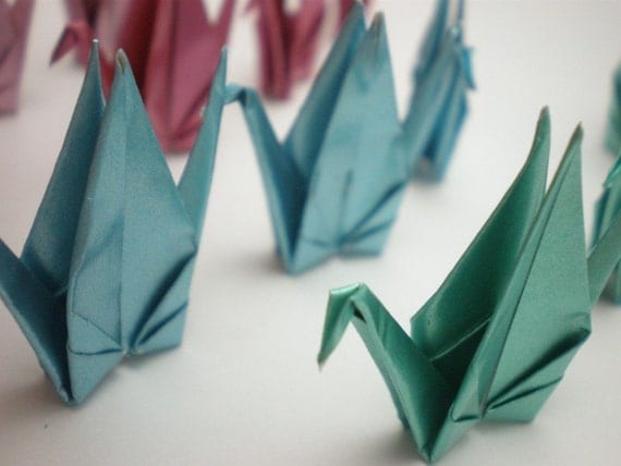 12 Cool Shine Traditional Japanese Origami Paper Cranes