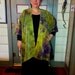 shibori dyed cotton velvet cocoon ruana coat