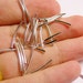 Silver plated metal spacer tube bead curved 100 pcs