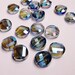 Crystal faceted round coin beads 10 pcs 13mm AA quality sparkle dark agua blue