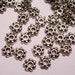Round flower rondelle spacer Silver color beads hypoallergenic 200 pcs 4mm diameter