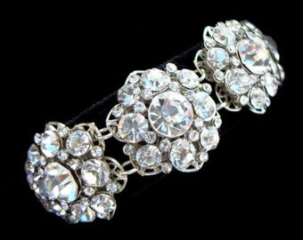 Bridal Rhinestone Bracelet swarovski crystal Bridal Bracelet Statement Bridal Bracelet Wedding Rhinestone Bracelet wedding Bracelet SUSAN