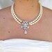 Pearl Necklace,Vintage Style Bridal Necklace, Bridal Pearl Necklace,Swarovski Pearls,Swarovski Crystals,Statement Bridal Necklace,Pearl,MARY