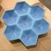 LAST CHANCE SALE - Hexagon Porcelain Tray Dish or Organizer - Display Desk Jewelry Modern Geometric Ceramic Digital Craft Cnc Art