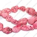 Pink turquoise nugget stone beads loose strand 15inch 2 strands