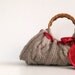 Knitted Handbag - Beige Bag Nr-0109
