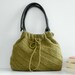 Knit Handbag fall autumn - Green Mold Knit Bag, Handbag - Shoulder Bag, Leather Strap, christmas gift