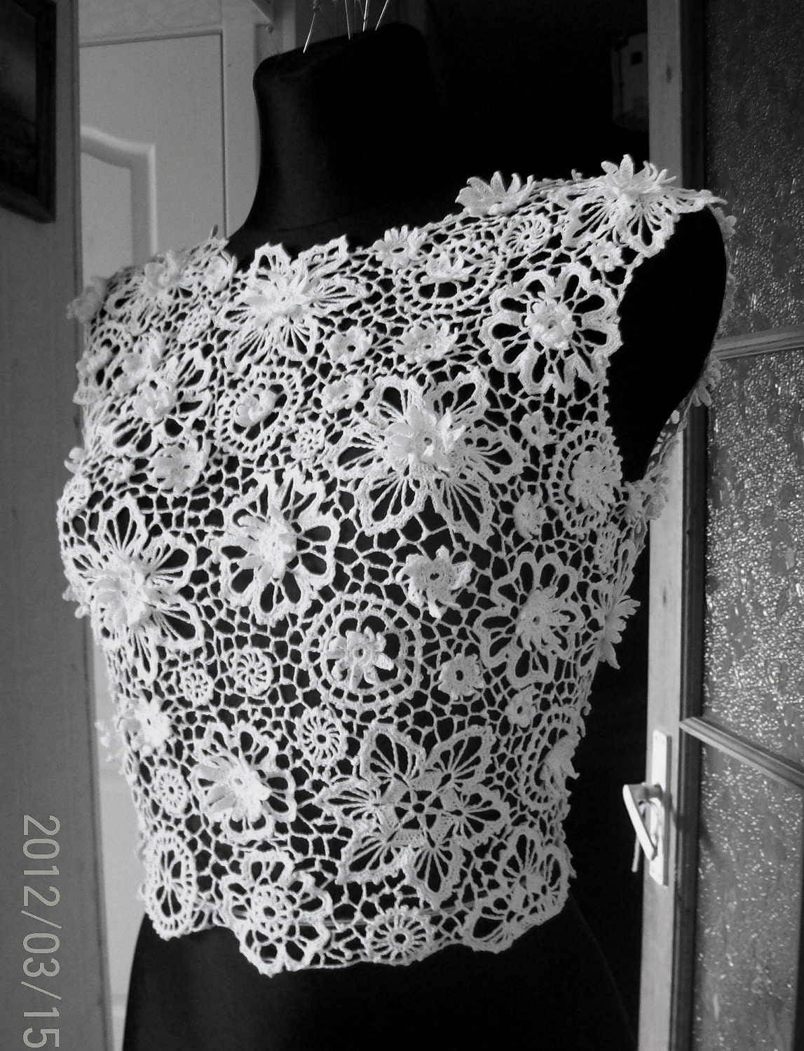 pattern irish crochet on top Irish lace blouse Etsy LaimInga crochet by dress