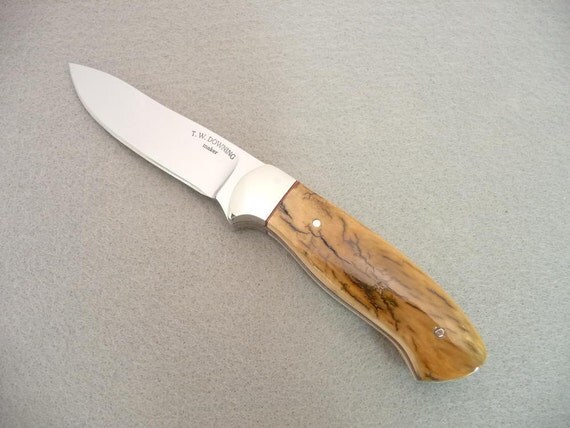 Semi Skinner Hunter Knife With A Mammoth Ivory Handle by TWDowning