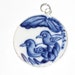Birds Blue and White Pottery Shard Pendant Ming Dynasty Blue