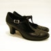 Size 6 Black Leather T STRAP Pumps Shoes