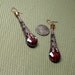 Antique Copper Cones and Baltic Amber with Swarovsky Crystals Earrings