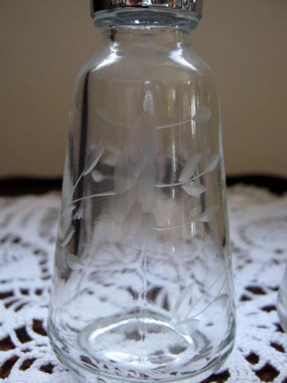 Princess House Crystal Heritage Salt and Pepper Shakers