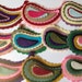 Wool Felt Paisleys 60 total - Sizes 1 1/2" - 4" Random Colored. 1216