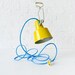 Vintage Clip Light - Retro Work Lamp w/ Blue Color Cord