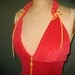 Golden Red Velvet Hoodie Halter Tank Top