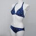NOS Vintage bikini Size S blue polca dot 70s