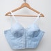 sale 1950 blue bullet bra long line bra bombshell dead stock Vintage