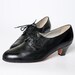 Size 9 Black leather Shoes laced up Dead Stock Vintage
